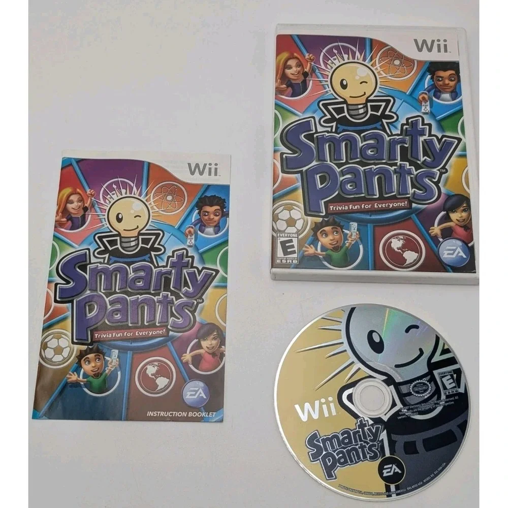 Smarty Pants (Nintendo Wii, 2007) CIB‎ Complete Family Trivia Night